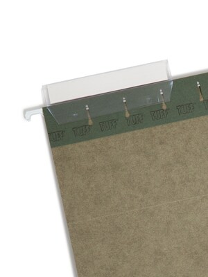 Smead Heavy Duty TUFF Recycled Hanging File Folder, 3-Tab Tab, Legal Size, Standard Green, 20/Box (64136)