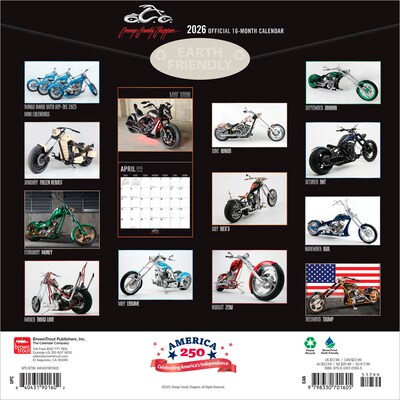 2026 BrownTrout Orange County Choppers 12 x 12 Monthly Wall Calendar (9798330701605)