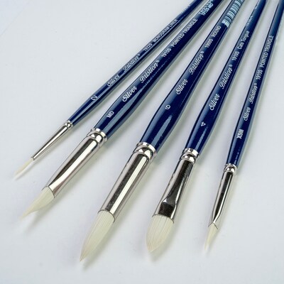 Silver Brush Bristlon Triangle Cats Tongue Brushes, 5/Pack (SLVBR1956)