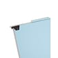 Smead FasTab® Hanging PSBD Classification File Folder w/SafeSHIELD® Fastener, 2 Dividers, 2/5-Cut +Tab, Letter, Blue (65115)