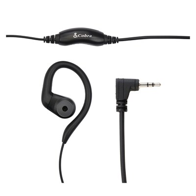 Cobra C-Style 2.5-mm Earloop-Wrap In-Ear Headset for Select Cobra Two-Way Radios, Black (0010122-1)