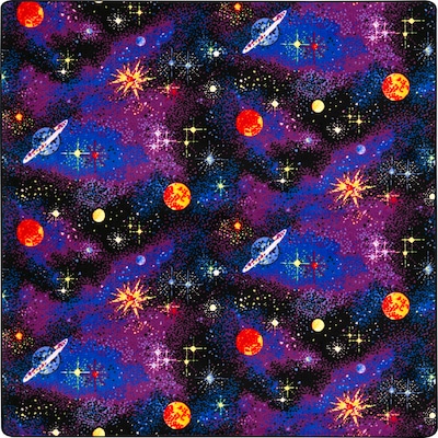 Joy Carpets Space Explorer Nylon 4' x 6' Machine Tufted Rug, Fluorescent (43N)