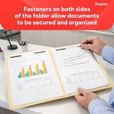 Staples Reinforced  Classification Folder, 3/4" Expansion, Letter Size, Manila, 50/Box (ST831099/831099)