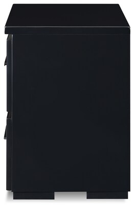 Finch Belmont 2 Drawer Nightstand, Black (FUTB10143B)