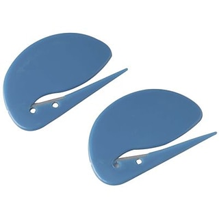 Quill Brand® Plastic Letter Opener, Blue, 2/Pack (11430-QCC)