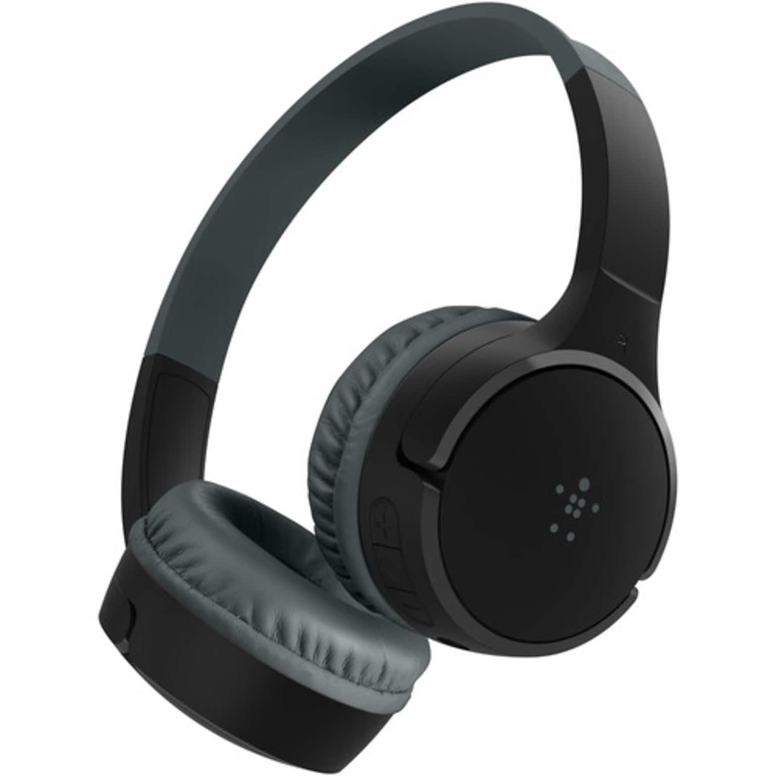 Belkin SoundForm Mini Wireless On-Ear Headphones, Bluetooth, Black (AUD002BTBKV3)