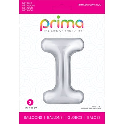 Party City (Air-Filled) 16 I Foil Balloon, Silver, 2/Pack (AM60050273-18)