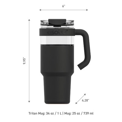 ASOBU Explorer Stainless Steel, 34 oz., Black, (ADNASM80BK)