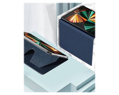 SaharaCase Multi-Angle Folio Case for Apple iPad Pro 12.9" (4th, 5th, and 6th Gen 2020-2022), Dark Blue (TB00027)