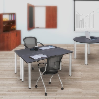 Regency Kee 42 x 24 Training Table- Grey/ Chrome