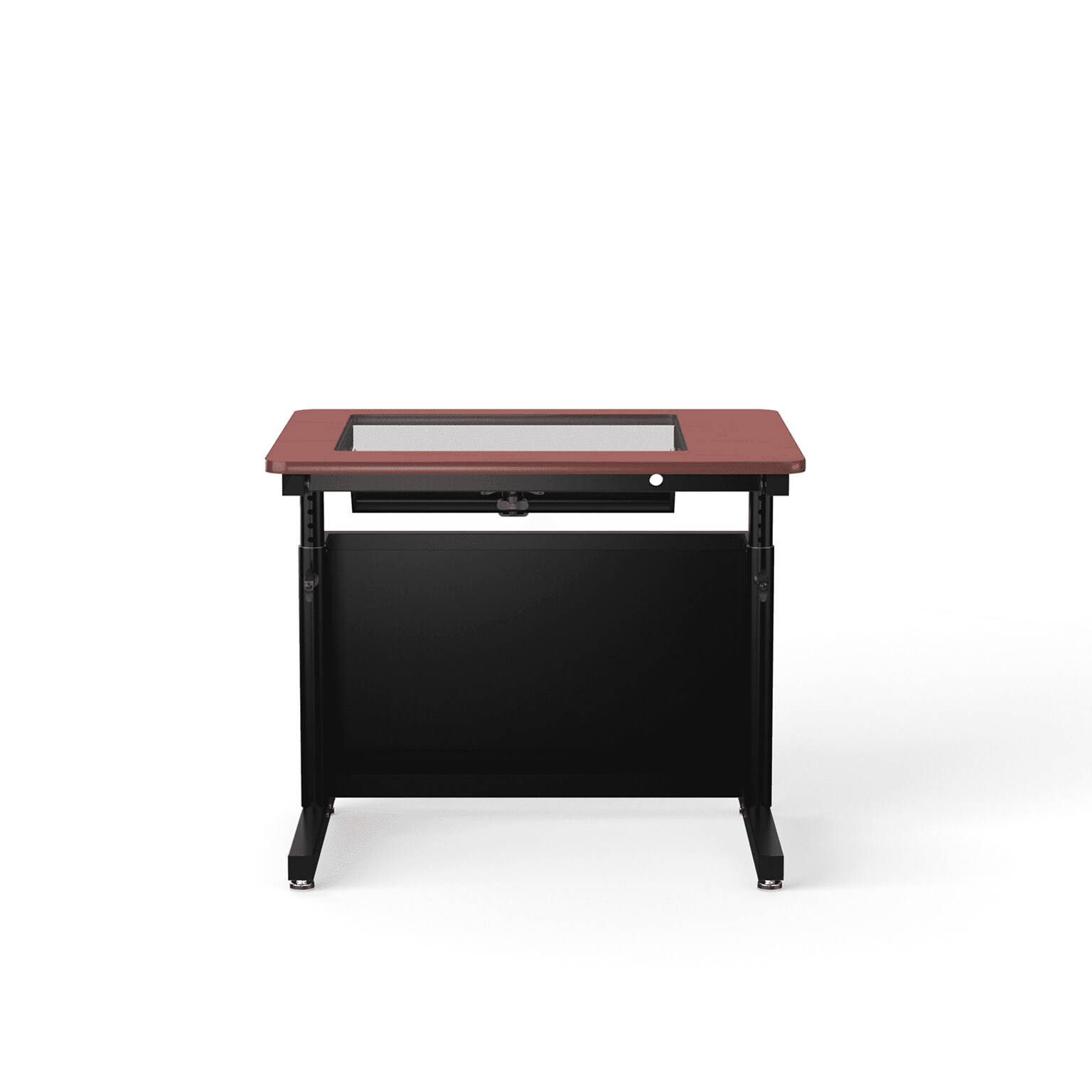 VersaDesk Downview 36W Manual Adjustable Standing Computer Table, Cherry/Black (DVT3630-BC)