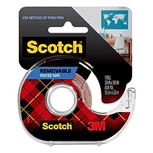 Scotch® Removable Poster Mounting Tape with Dispenser, 3/4 x 4 yds., 1 Roll (109)