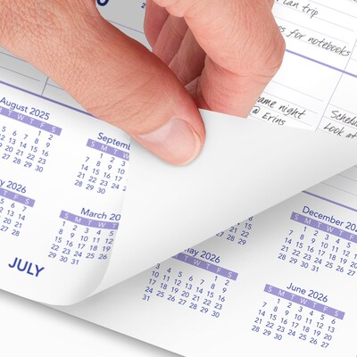 2025-2026 AT-A-GLANCE 8" x 11" Academic Monthly Wall Calendar, Purple/Red (AY1-28-26)