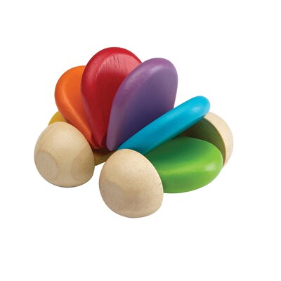 Plan Toys Wooden Baby Car Push Toy, Multicolored (PTS5229)