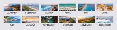 2027 House of Doolittle Earthscapes Coastlines 22 x 17 Monthly Desk Pad Calendar (178-27)