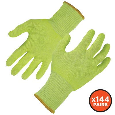 Ergodyne ProFlex 7040 Seamless Knit Cut Resistant Gloves, Food Safe, ANSI A4, Lime, Large, 144 Pairs