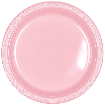 Party City 10.25 Plastic Plates, Rose, 20 Plates/Pack (AM43015-155-NS)