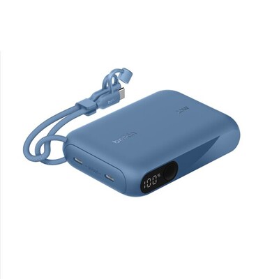 Belkin BoostCharge Power Bank, 10K, Blue (BPB027FQBL)