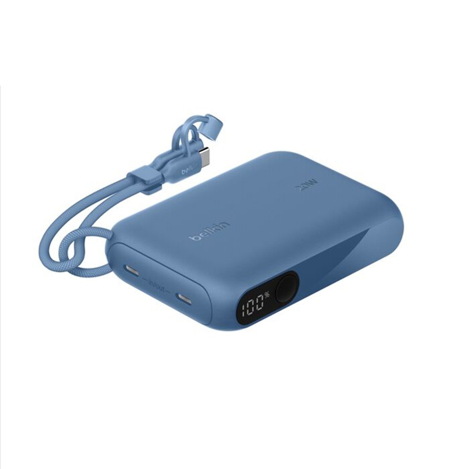 Belkin BoostCharge Power Bank, 10K, Blue (BPB027FQBL)
