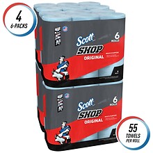 Scott Shop Towels Original, Blue, 55 Towels/Roll, 24 Rolls/Case (75180)