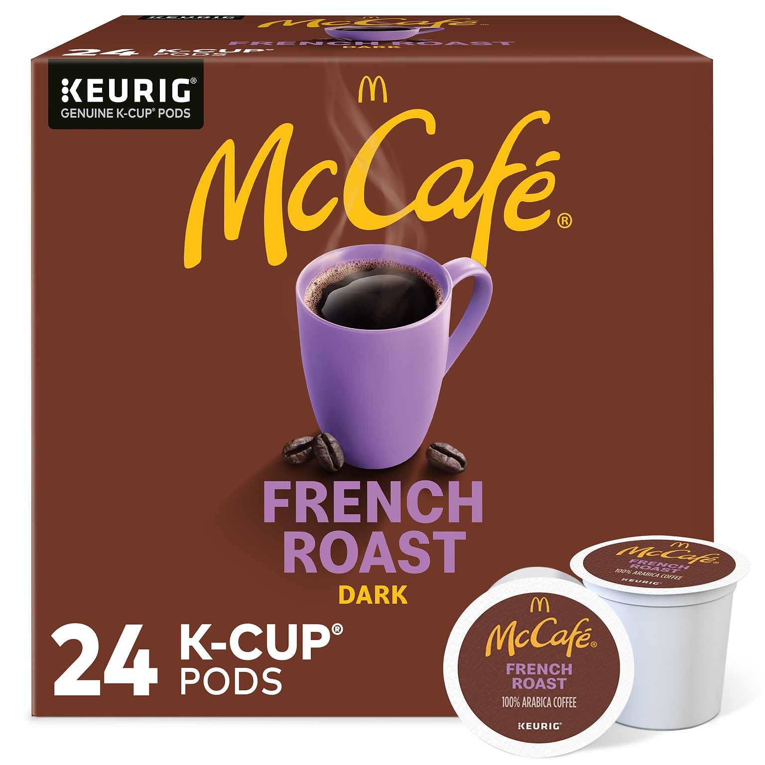 McCafe French Roast Coffee, Dark Roast, Keurig® K-Cup® Pods, 24/Box (5000201378)