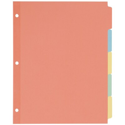 Avery Plain Write-On Dividers, 5-Tab, Multicolor, 36 Sets/Box (11508)