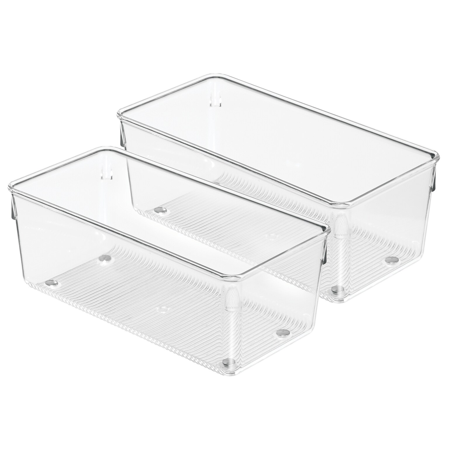 iDesign Linus Plastic Drawer Organizer, Clear, 2/Set (52830M2)