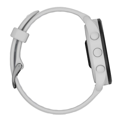 Garmin Forerunner 165 Smartwatch, GPS, 43mm, Mist Gray & Whitestone Silicone Band (010-02863-31)