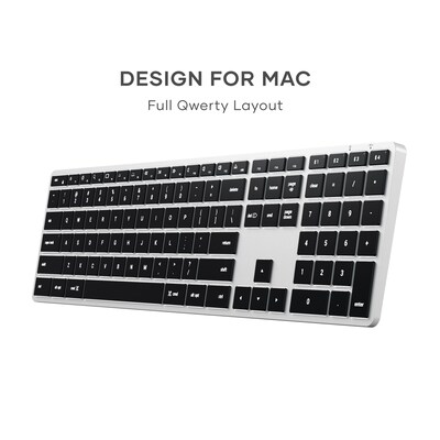 Satechi Slim X3 Wireless Keyboard for Apple MacOS, Silver (ST-BTSX3S)