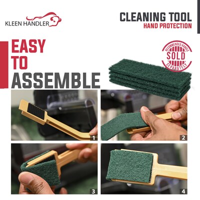 BISON LIFE Slicer EZ Non Woven Scrub Pads, Green, 720 Pads/Pack (BPKH-ES-SSP-GR-60A)