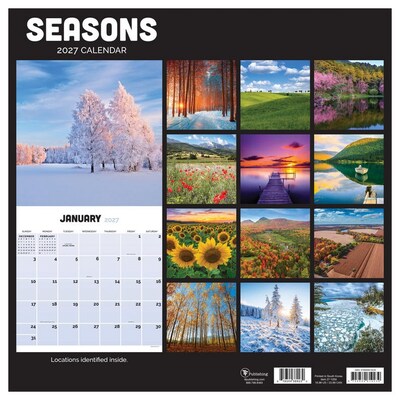 2027 TF Publishing Seasons 11" x 12" Monthly Wall Calendar, Multicolored (27-1059)