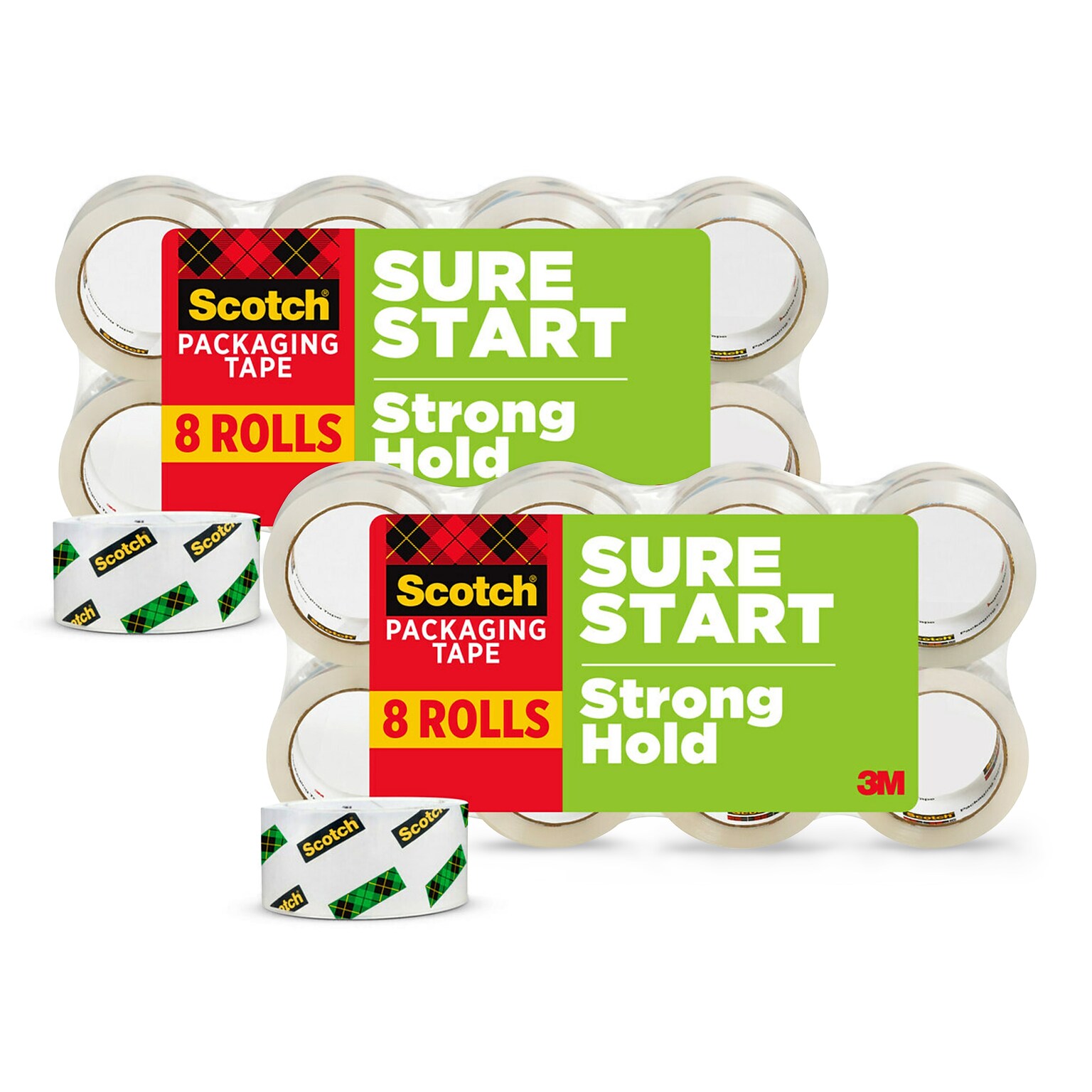 Scotch Packing Tape, 1.88 x 54.6 yds., Clear, 16/Pack