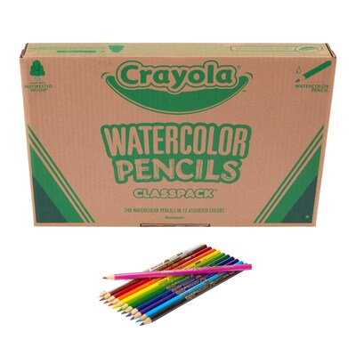 Crayola Classpack Watercolor Pencils, Assorted Colors, 240/Box (BIN687507)