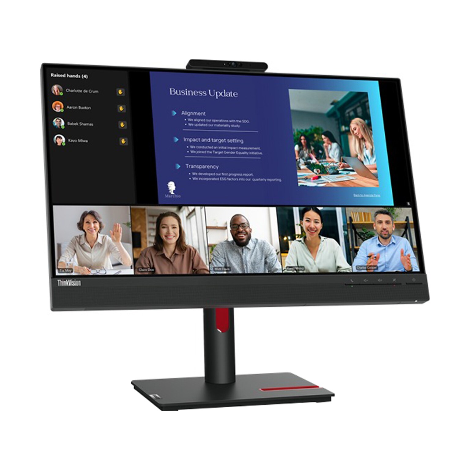 Lenovo ThinkVision T24v-30 23.8 75 Hz LED  Monitor, Black (63D8MAR3US)