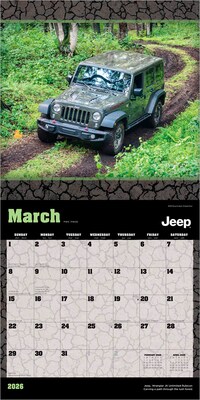 2026 BrownTrout Jeep 12" x 12" Monthly Wall Calendar (9798330701780)