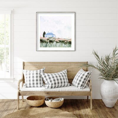 Amanti Art House on a Hill II by Emma Scarvey Wood Framed Wall Art Print, 33" x 33" (A42675543143)