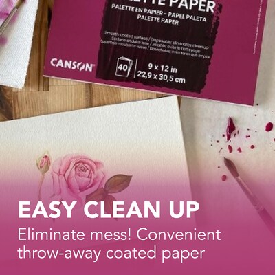 Canson XL Series Palette Pad,  12" x 16", White, 10 Sheets/Pad, 3 Pads/Bundle (MCXC100510955-3)
