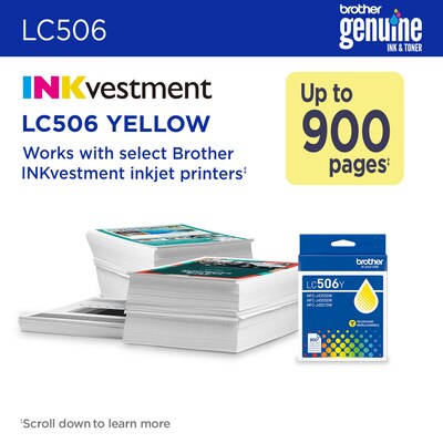Brother LC506 Yellow Standard Yield Ink Cartridge (LC506YS)