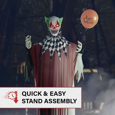 Haunted Hill Farm Life-Size Animatronic Clown (HHCLOWN-7FLSA)