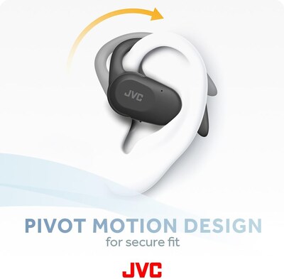 JVC Nearphones Wireless Open-Ear Earbuds, Bluetooth, Black (HANP40TB)