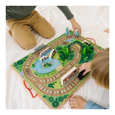 Melissa & Doug Take Along Vehicle Set Wood Train (MS30140)