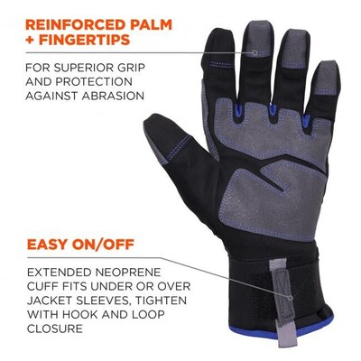 ProFlex 817 Reinforced Thermal Utility Gloves, Black, Large (17354)