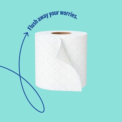 Perk™ Septic Safe Toilet Paper, 1-ply, White, 1000 Sheets/Roll, 20 Rolls/Pack (PK55153)