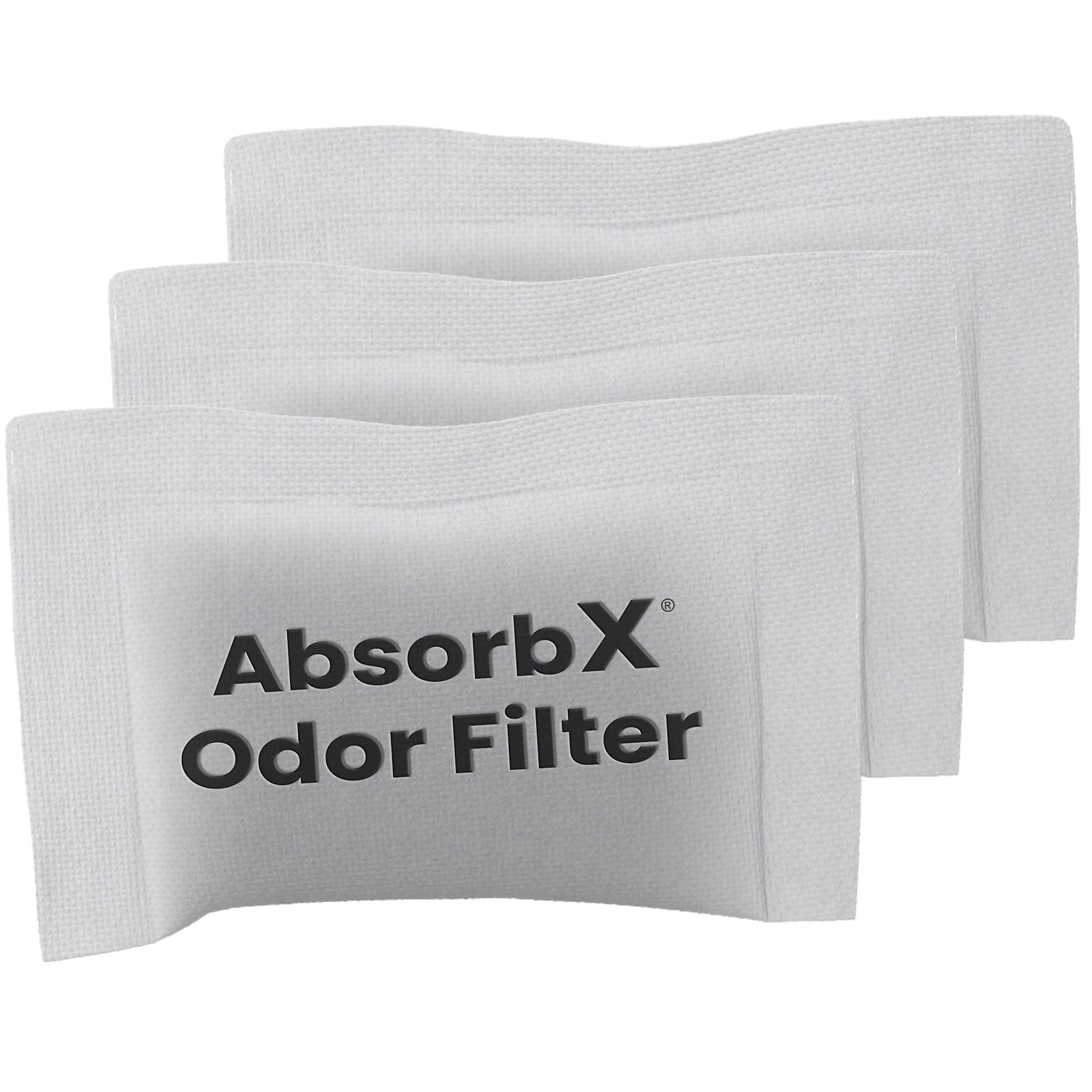 iTouchless AbsorbX Trash Can Odor Filter Replacements, 3/Pack