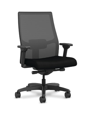 HON Ignition 2.0 Fabric Computer & Desk Big & Tall Chair, 450 lb. Capacity, Black (HONI2BTVMC10BTN)