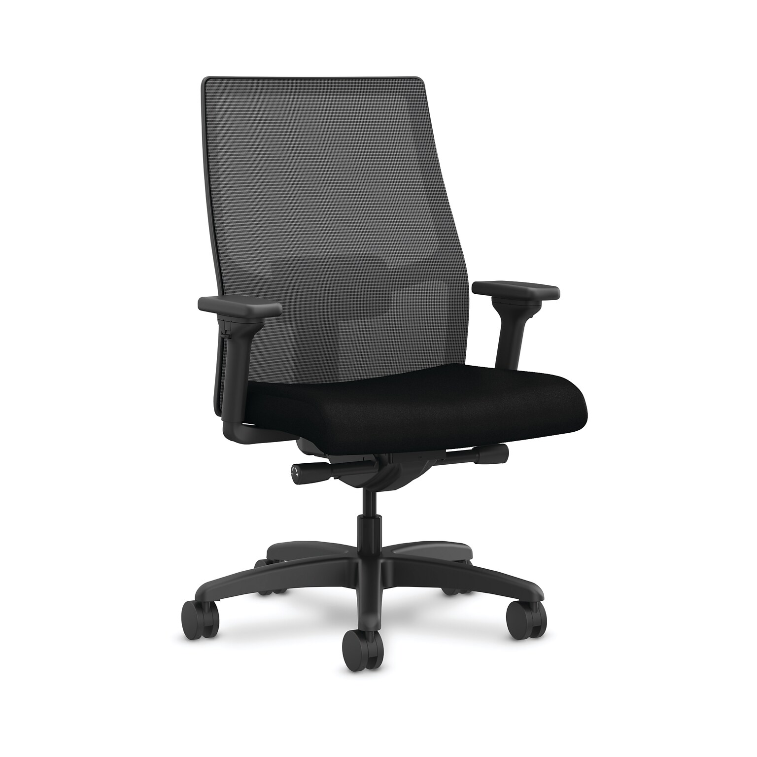 HON Ignition 2.0 Fabric Computer & Desk Big & Tall Chair, 450 lb. Capacity, Black (HONI2BTVMC10BTN)