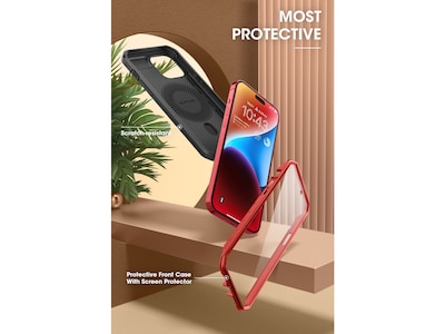 SupCase Unicorn Beetle PRO MAG Rugged Case for iPhone 15, Metallic Red (SUP-iPhone2023-6.1-MagPro-SP-Ruddy)