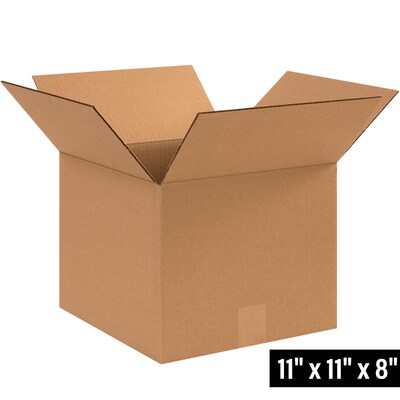 11 x 11 x 8 Shipping Boxes, 32 ECT, 25/Bundle (11118)