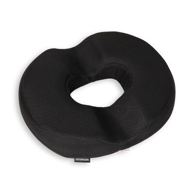 Mind Reader Donut Pillow Seat Cushion with Air-Cloud Technology, Black (DOSEAT-BLK)