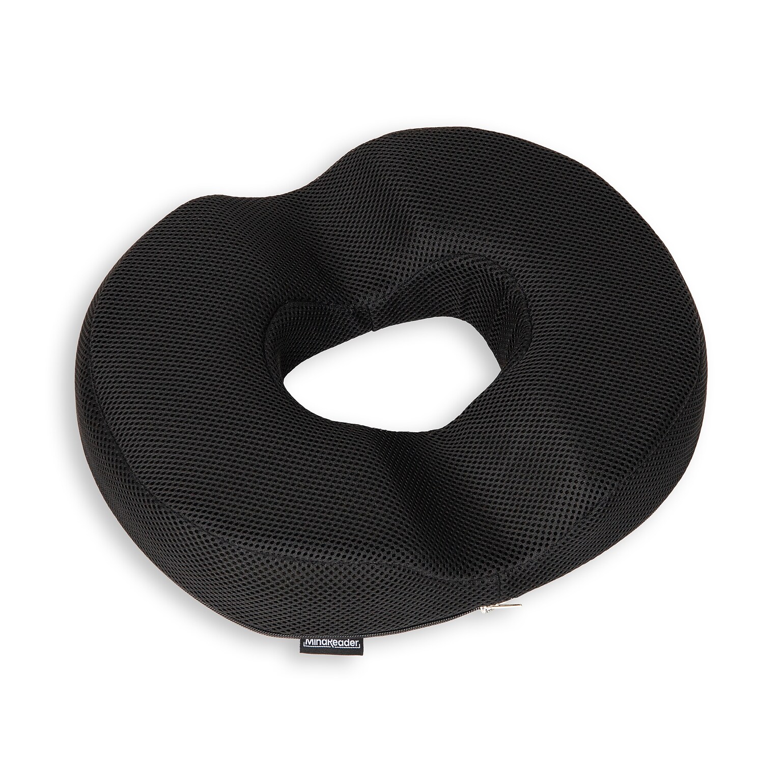 Mind Reader Donut Pillow Seat Cushion with Air-Cloud Technology, Black (DOSEAT-BLK)